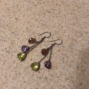 Sterling silver earrings with Swarovski crystals